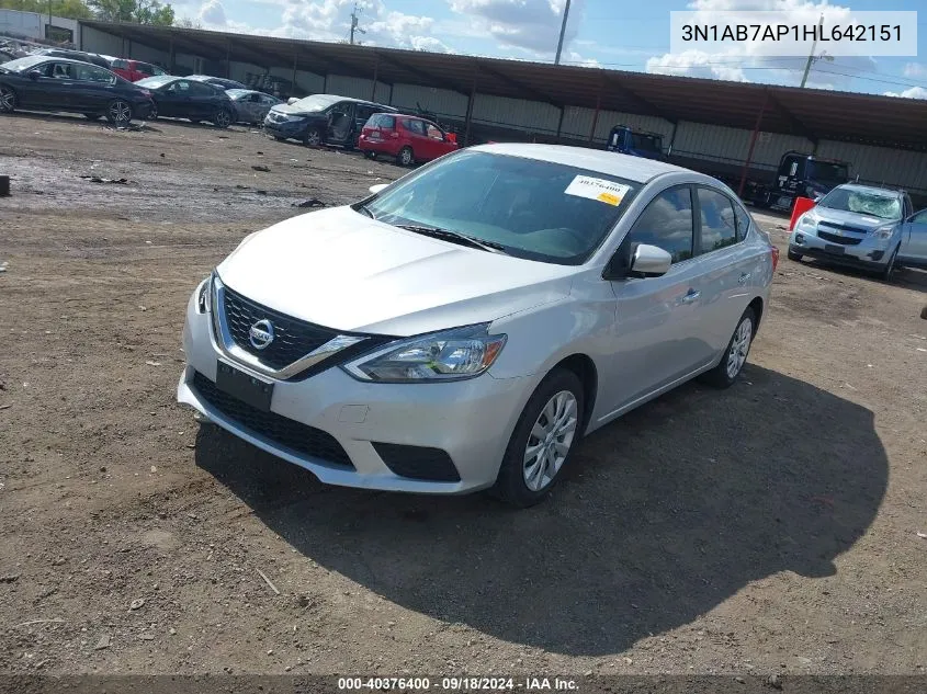 2017 Nissan Sentra Sv VIN: 3N1AB7AP1HL642151 Lot: 40376400