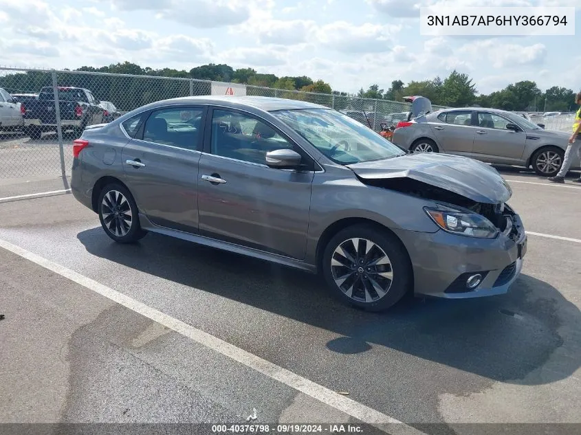 2017 Nissan Sentra Sr VIN: 3N1AB7AP6HY366794 Lot: 40376798