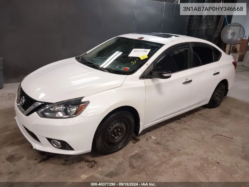 2017 Nissan Sentra Sl VIN: 3N1AB7AP0HY346668 Lot: 40377290