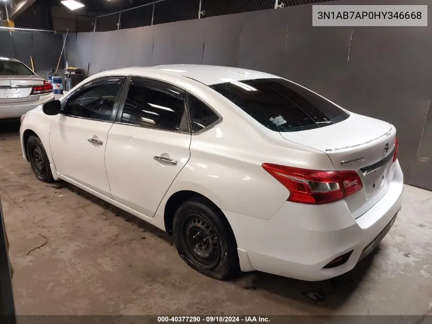 2017 Nissan Sentra Sl VIN: 3N1AB7AP0HY346668 Lot: 40377290