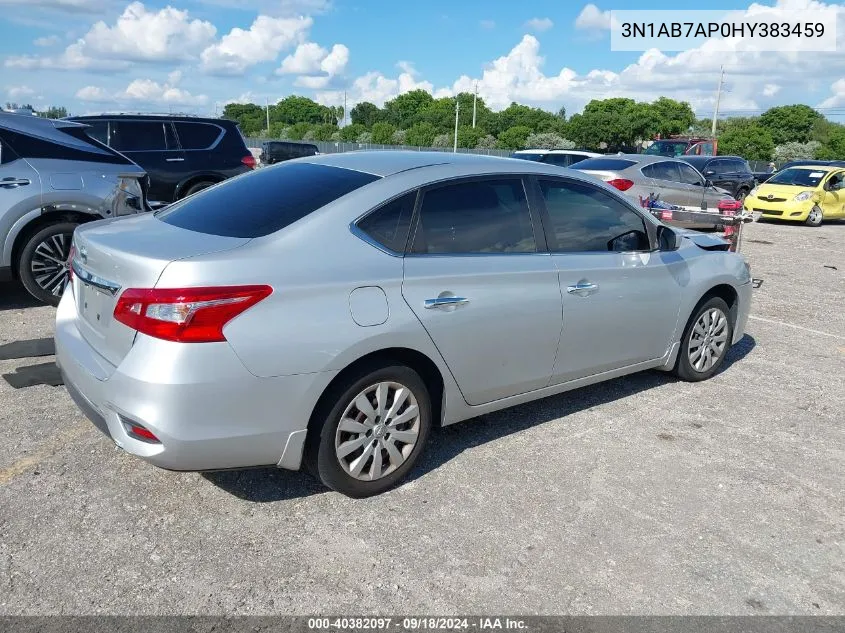 3N1AB7AP0HY383459 2017 Nissan Sentra S