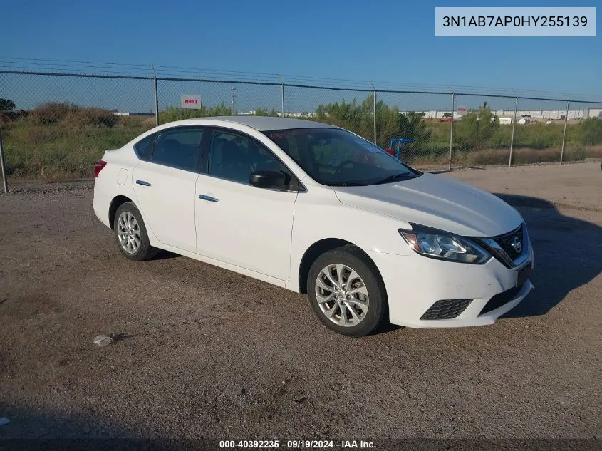 2017 Nissan Sentra S VIN: 3N1AB7AP0HY255139 Lot: 40392235