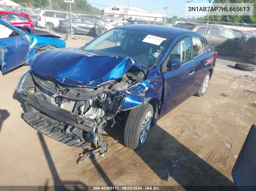 2017 Nissan Sentra Sv VIN: 3N1AB7AP7HL665613 Lot: 40393113