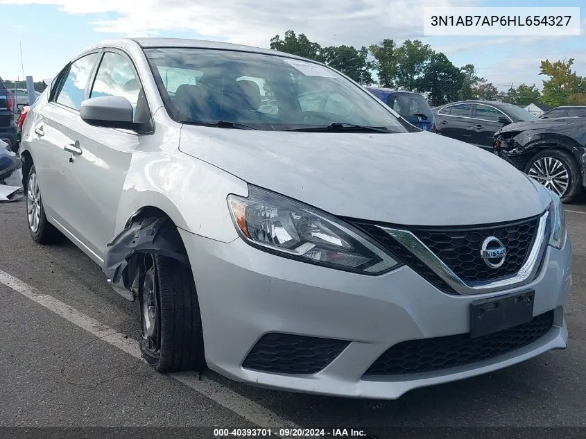 2017 Nissan Sentra Sv VIN: 3N1AB7AP6HL654327 Lot: 40393701