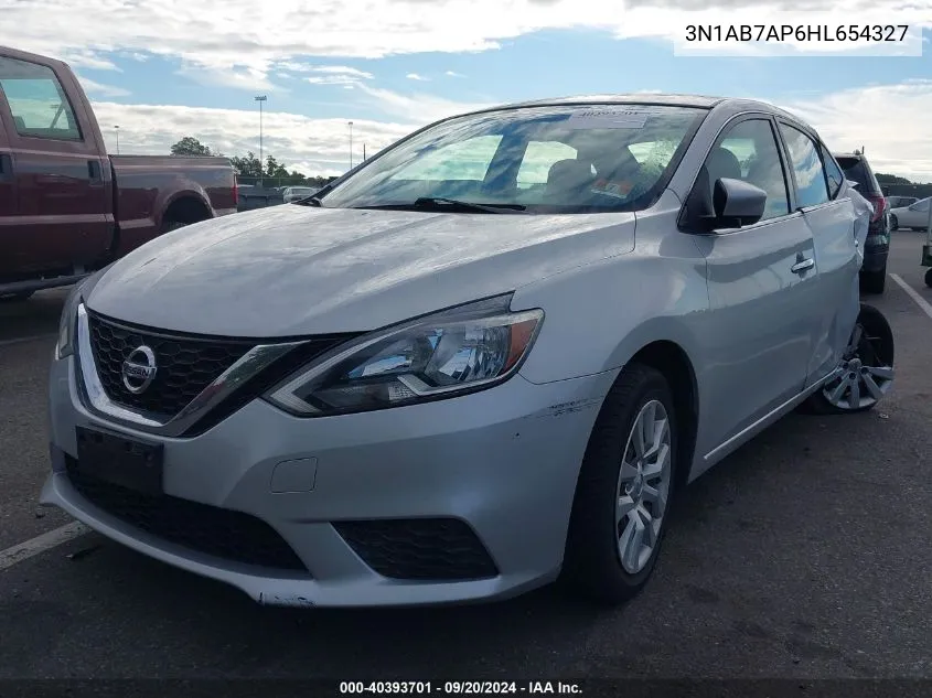 2017 Nissan Sentra Sv VIN: 3N1AB7AP6HL654327 Lot: 40393701