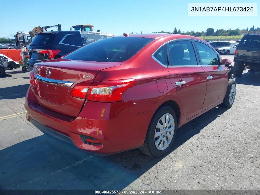 3N1AB7AP4HL673426 2017 Nissan Sentra Sv