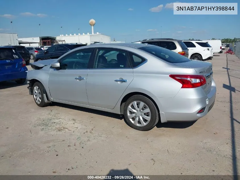 2017 Nissan Sentra Sv VIN: 3N1AB7AP1HY398844 Lot: 40428232