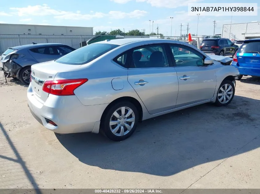 2017 Nissan Sentra Sv VIN: 3N1AB7AP1HY398844 Lot: 40428232