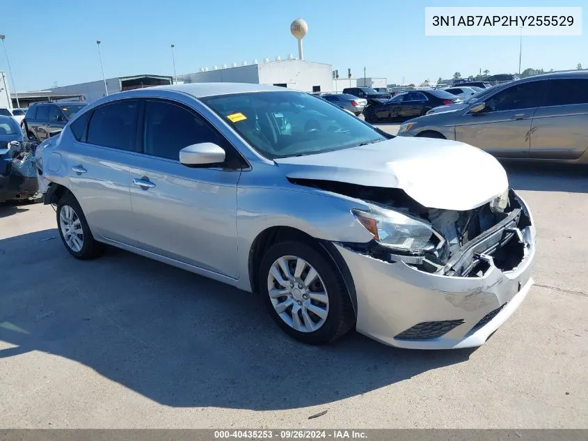 2017 Nissan Sentra Sv VIN: 3N1AB7AP2HY255529 Lot: 40435253