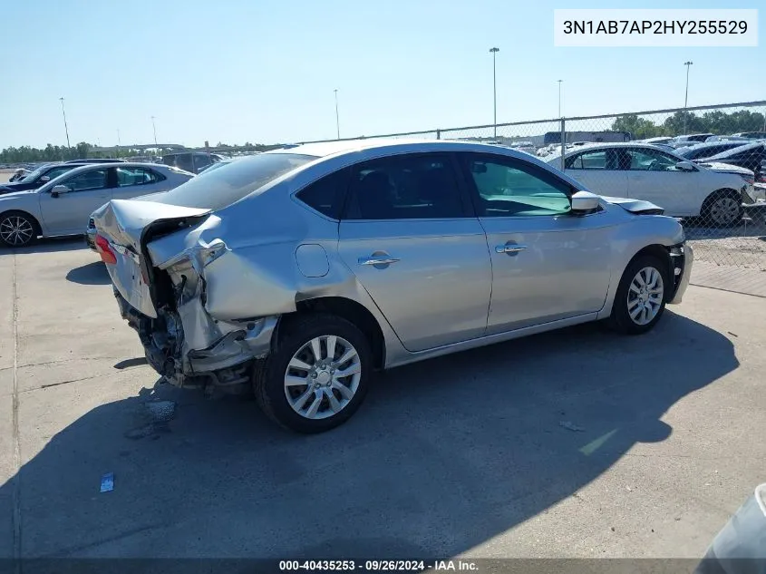 2017 Nissan Sentra Sv VIN: 3N1AB7AP2HY255529 Lot: 40435253