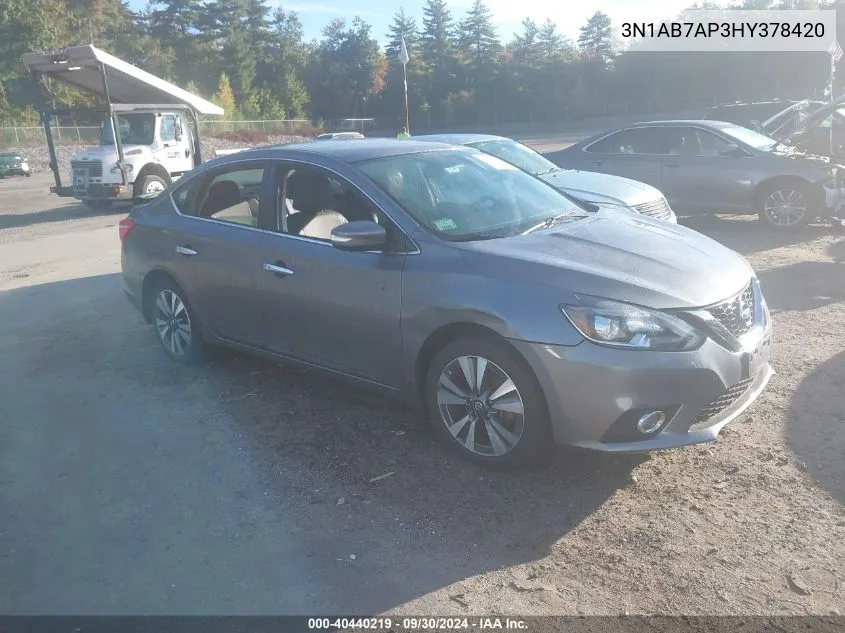 2017 Nissan Sentra Sl VIN: 3N1AB7AP3HY378420 Lot: 40440219