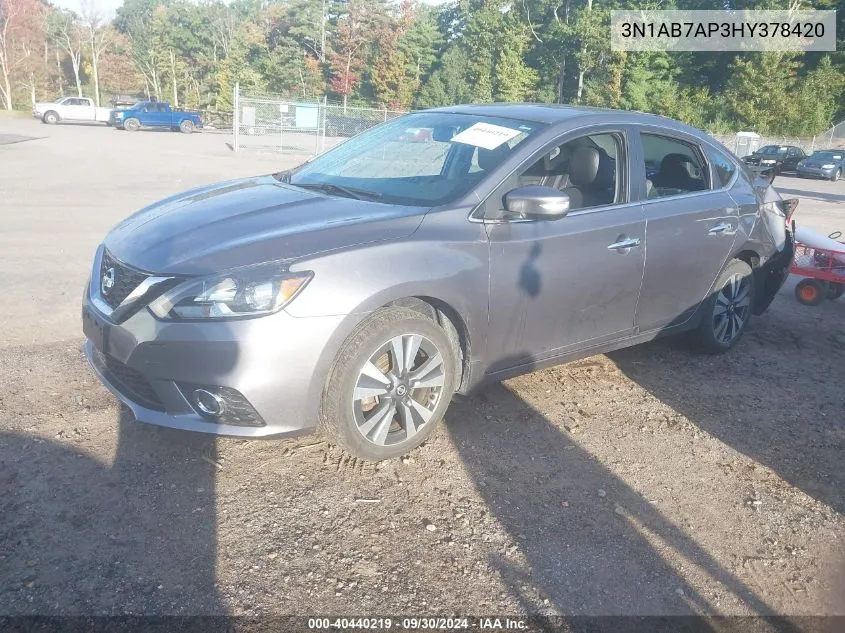 2017 Nissan Sentra Sl VIN: 3N1AB7AP3HY378420 Lot: 40440219