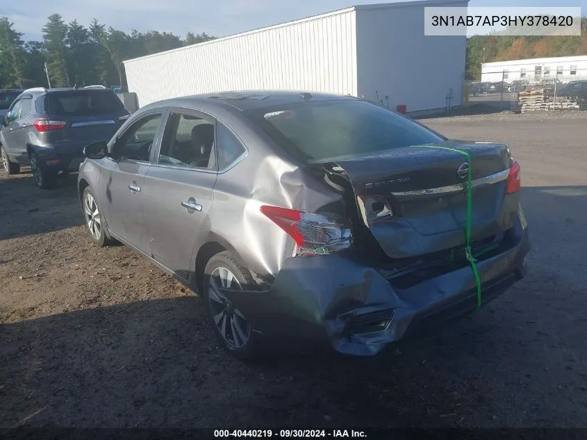 2017 Nissan Sentra Sl VIN: 3N1AB7AP3HY378420 Lot: 40440219