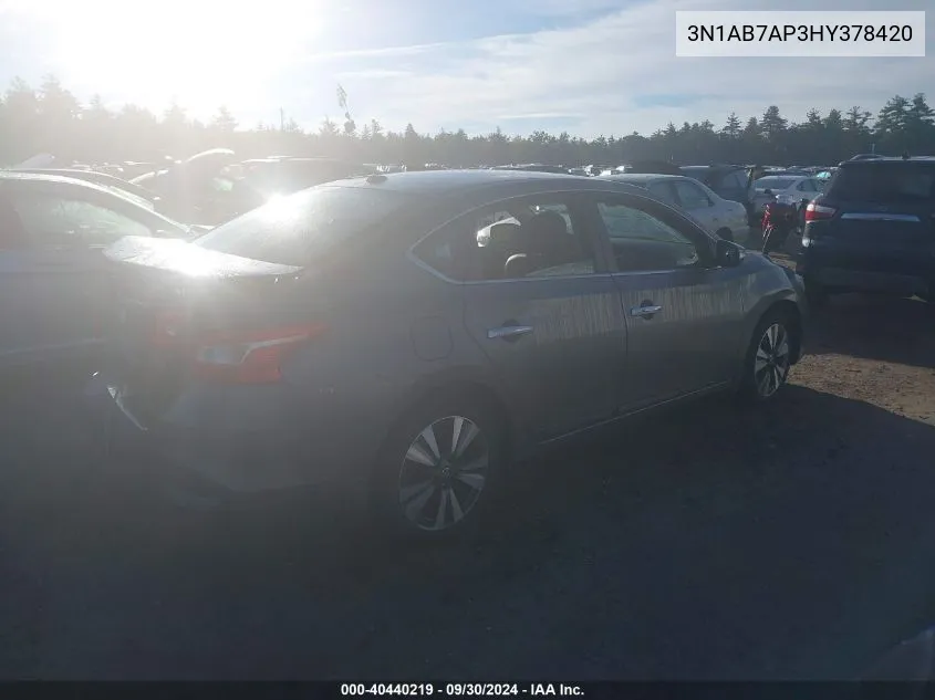 2017 Nissan Sentra Sl VIN: 3N1AB7AP3HY378420 Lot: 40440219