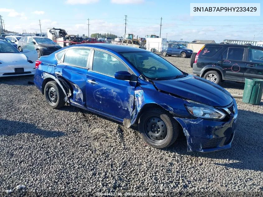 2017 Nissan Sentra S VIN: 3N1AB7AP9HY233429 Lot: 40452756