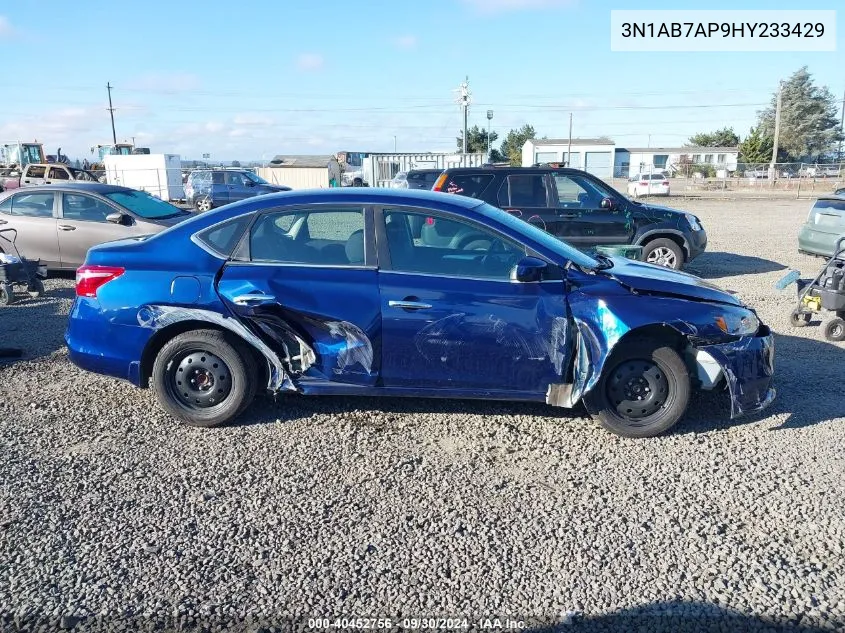 2017 Nissan Sentra S VIN: 3N1AB7AP9HY233429 Lot: 40452756