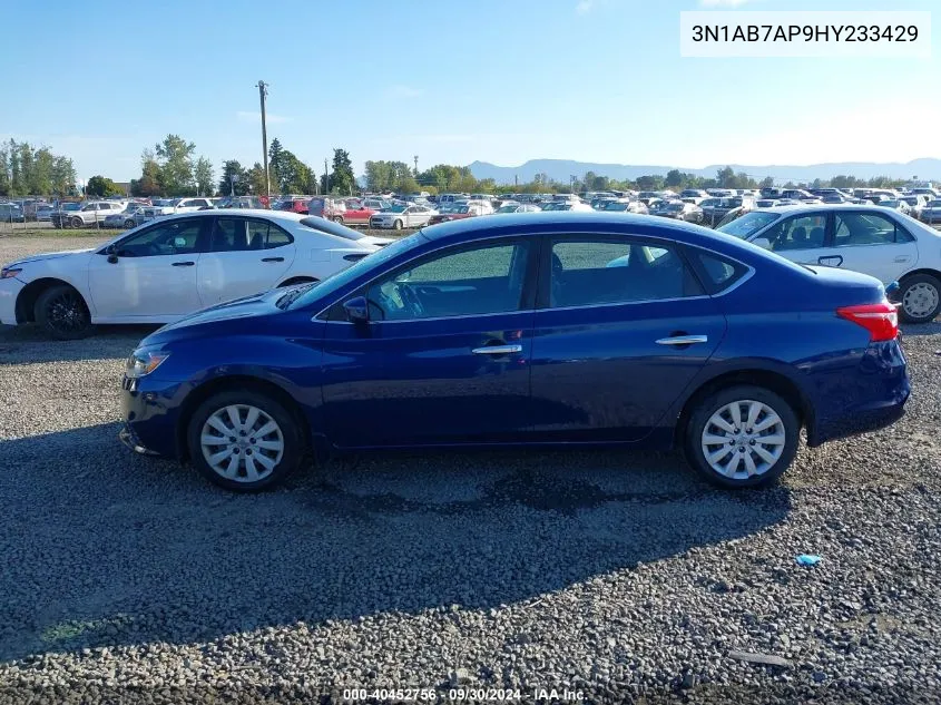 2017 Nissan Sentra S VIN: 3N1AB7AP9HY233429 Lot: 40452756