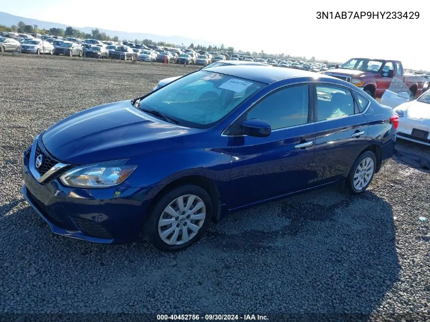 2017 Nissan Sentra S VIN: 3N1AB7AP9HY233429 Lot: 40452756