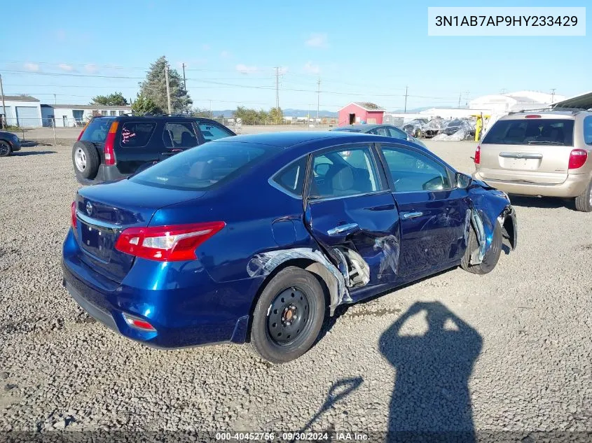 2017 Nissan Sentra S VIN: 3N1AB7AP9HY233429 Lot: 40452756