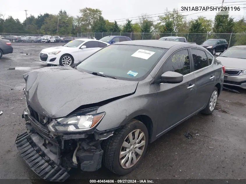 2017 Nissan Sentra Sv VIN: 3N1AB7AP5HY291196 Lot: 40454606