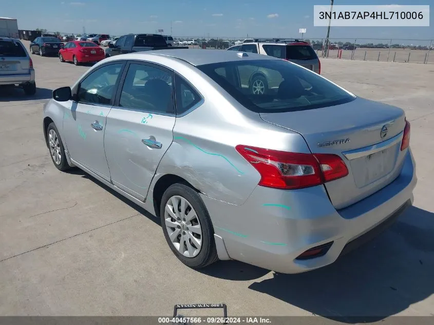 2017 Nissan Sentra Sv VIN: 3N1AB7AP4HL710006 Lot: 40457566