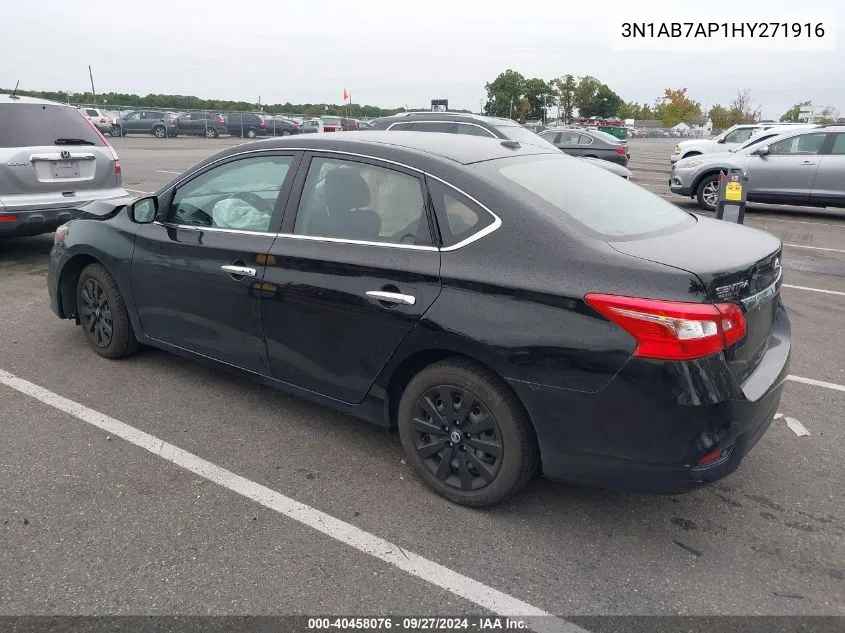 2017 Nissan Sentra Sv VIN: 3N1AB7AP1HY271916 Lot: 40458076