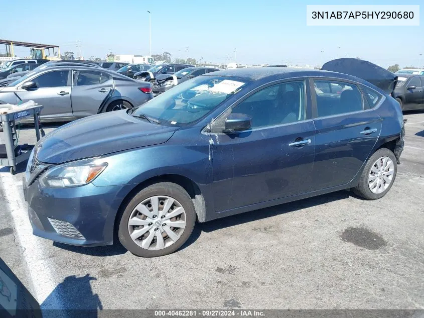 2017 Nissan Sentra Sv VIN: 3N1AB7AP5HY290680 Lot: 40462281