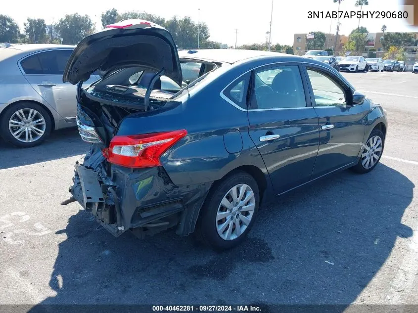 2017 Nissan Sentra Sv VIN: 3N1AB7AP5HY290680 Lot: 40462281