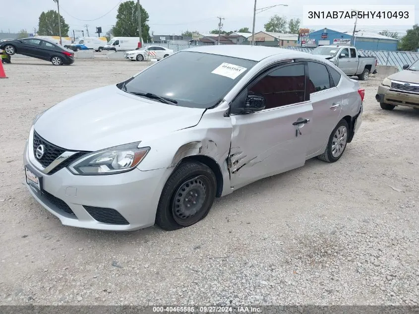 2017 Nissan Sentra Sv VIN: 3N1AB7AP5HY410493 Lot: 40465585