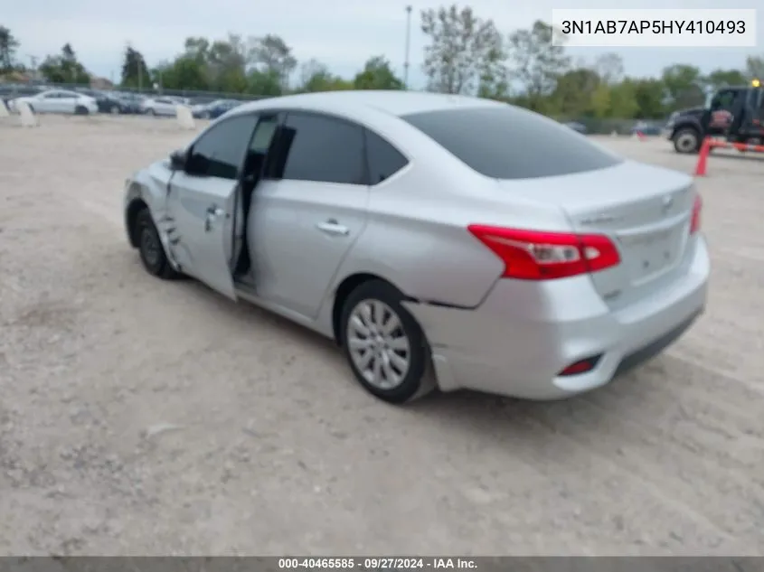 2017 Nissan Sentra Sv VIN: 3N1AB7AP5HY410493 Lot: 40465585