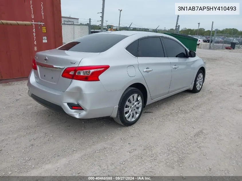 2017 Nissan Sentra Sv VIN: 3N1AB7AP5HY410493 Lot: 40465585