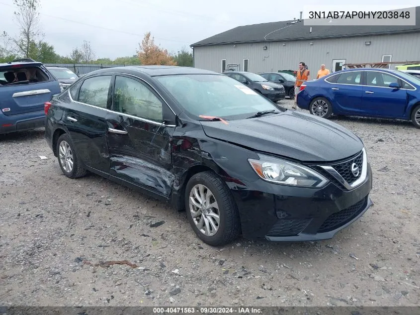 2017 Nissan Sentra Sv VIN: 3N1AB7AP0HY203848 Lot: 40471563