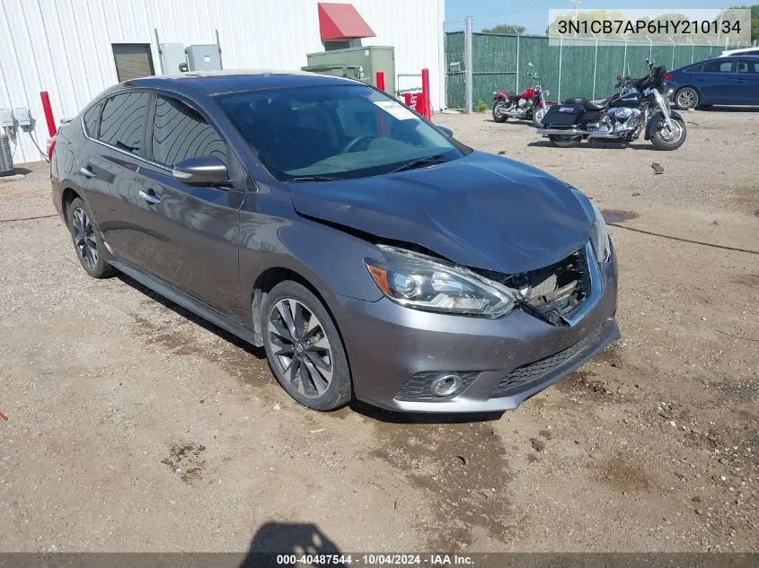 2017 Nissan Sentra Sr Turbo VIN: 3N1CB7AP6HY210134 Lot: 40487544