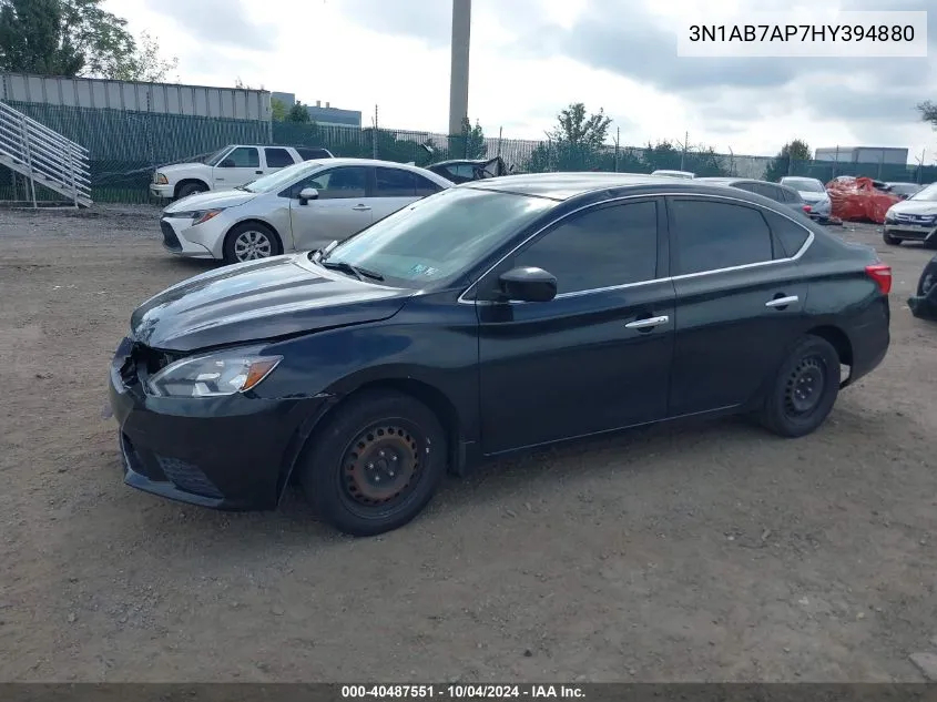 3N1AB7AP7HY394880 2017 Nissan Sentra Sv