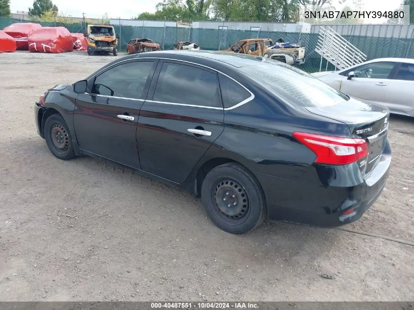 2017 Nissan Sentra Sv VIN: 3N1AB7AP7HY394880 Lot: 40487551