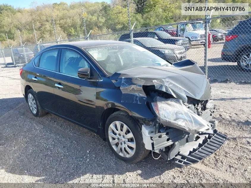 2017 Nissan Sentra S VIN: 3N1AB7AP9HY410786 Lot: 40490577