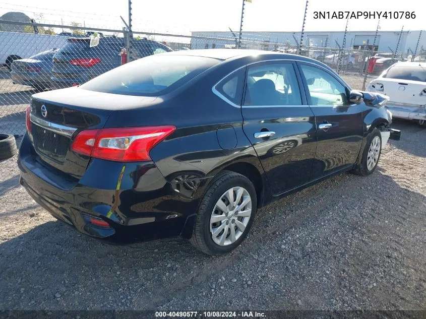 2017 Nissan Sentra S VIN: 3N1AB7AP9HY410786 Lot: 40490577