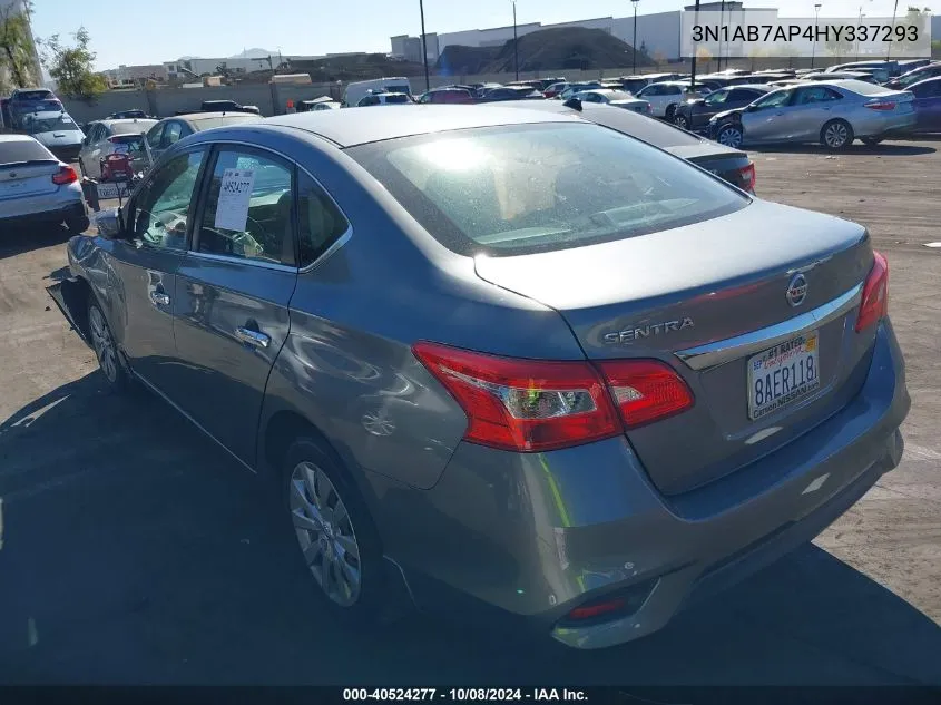 2017 Nissan Sentra S VIN: 3N1AB7AP4HY337293 Lot: 40524277