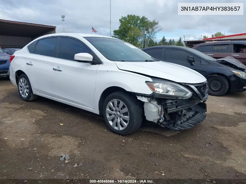 2017 Nissan Sentra S VIN: 3N1AB7AP4HY383657 Lot: 40545066