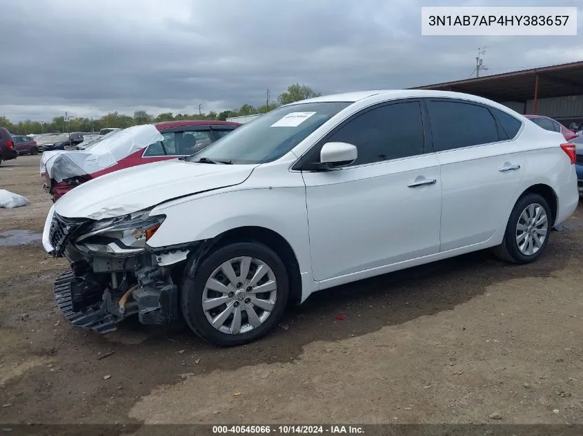 2017 Nissan Sentra S VIN: 3N1AB7AP4HY383657 Lot: 40545066