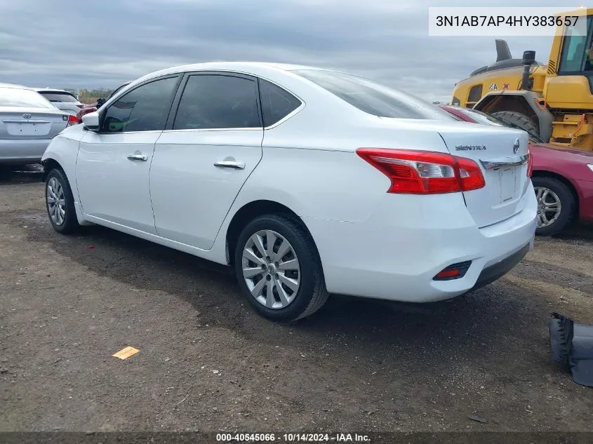 2017 Nissan Sentra S VIN: 3N1AB7AP4HY383657 Lot: 40545066