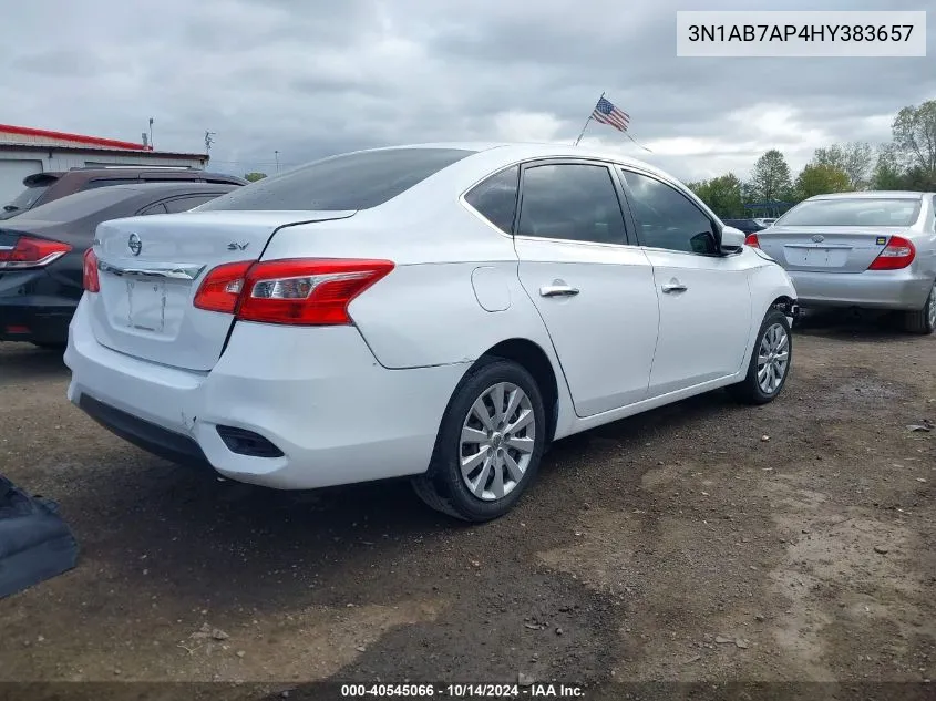 2017 Nissan Sentra S VIN: 3N1AB7AP4HY383657 Lot: 40545066