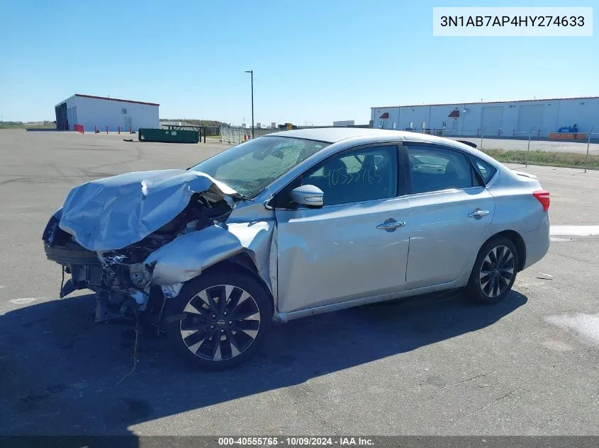 3N1AB7AP4HY274633 2017 Nissan Sentra Sr