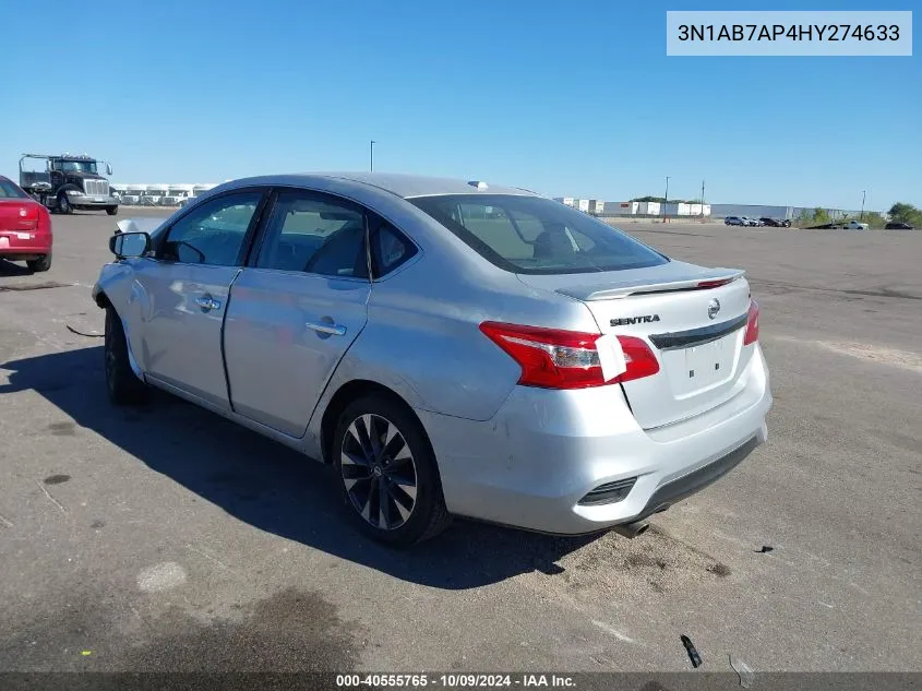 2017 Nissan Sentra Sr VIN: 3N1AB7AP4HY274633 Lot: 40555765