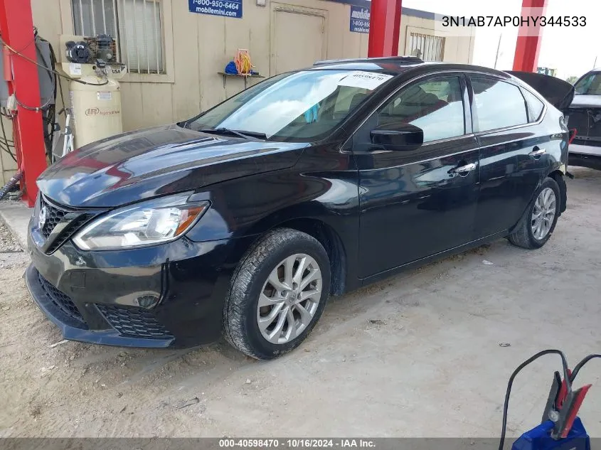 2017 Nissan Sentra Sv VIN: 3N1AB7AP0HY344533 Lot: 40598470