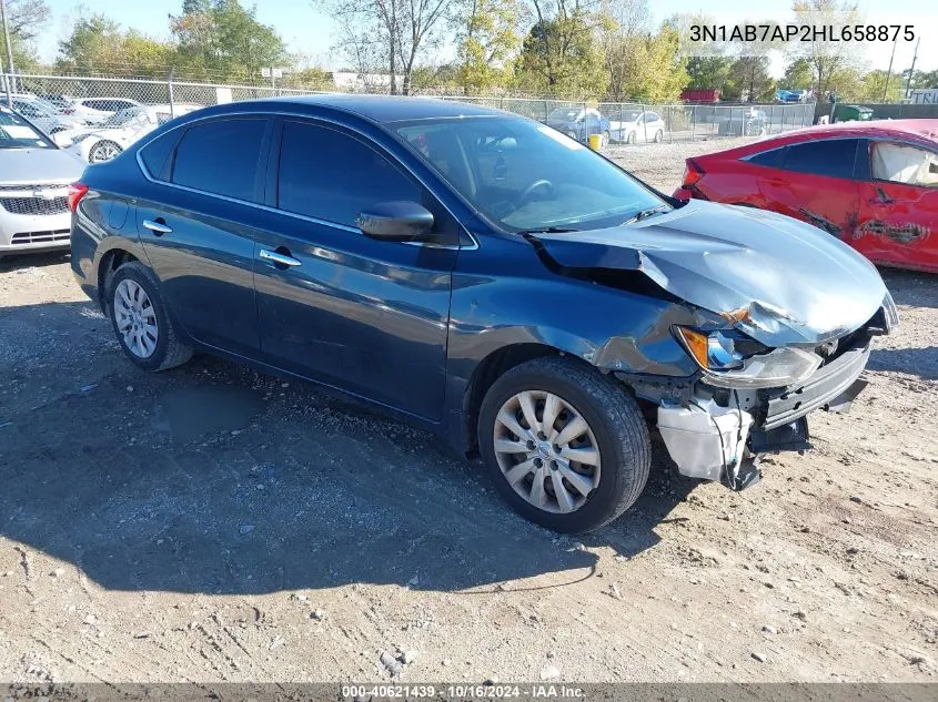 2017 Nissan Sentra Sv VIN: 3N1AB7AP2HL658875 Lot: 40621439