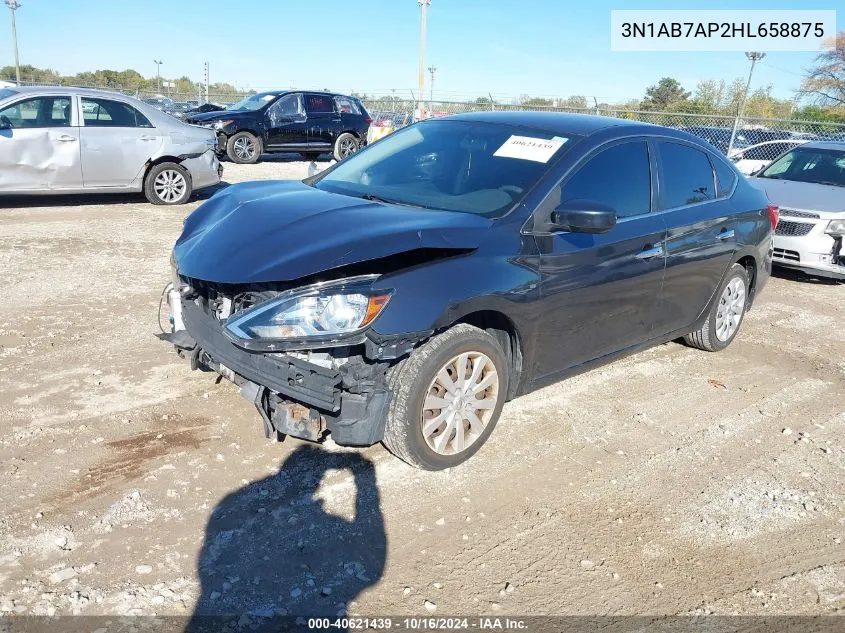 3N1AB7AP2HL658875 2017 Nissan Sentra Sv