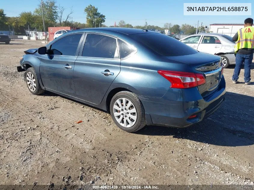 3N1AB7AP2HL658875 2017 Nissan Sentra Sv