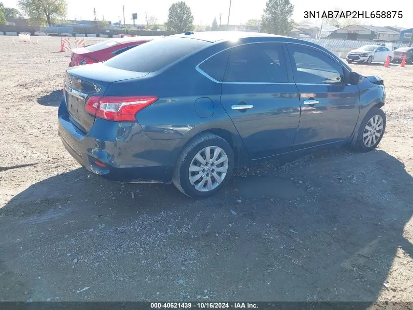 2017 Nissan Sentra Sv VIN: 3N1AB7AP2HL658875 Lot: 40621439