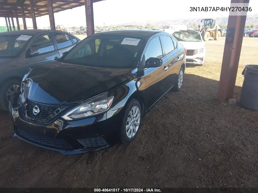 2017 Nissan Sentra Sv VIN: 3N1AB7AP4HY270436 Lot: 40641517